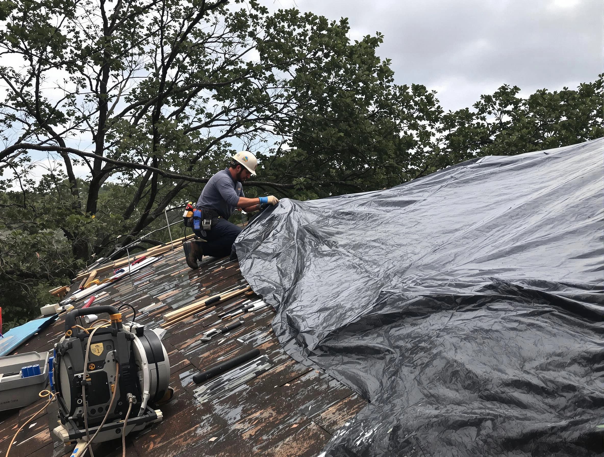 Beachwood Roofing Company responding to an emergency roof repair call in Beachwood, OH