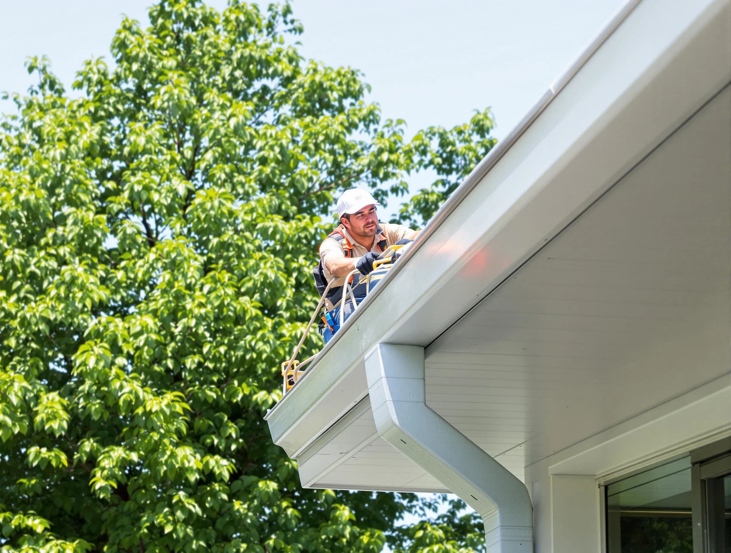 Beachwood Roofing Company expert examining roof shingles in Beachwood, OH